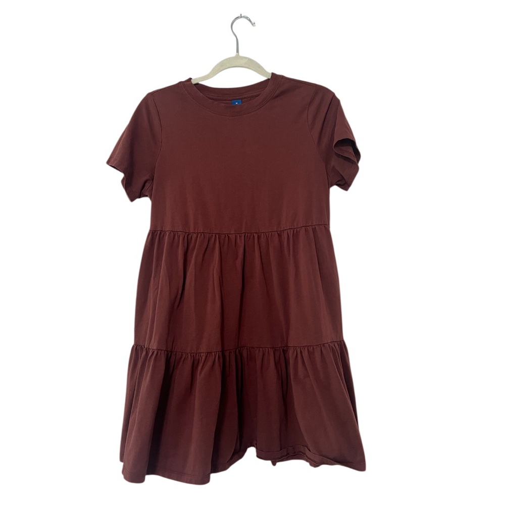 Old Navy Rust/Brown Babydoll Ruffle Dress